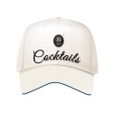 Beige baseball caps with “cocktails” insignia